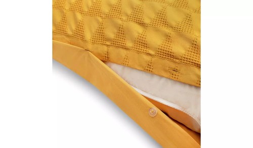 Bettbezug Bettwäsche mit Kissenbezügen - Luxus Dreieck Waffelmuster - Double - Bild 4 von 4