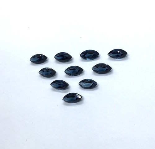 Piedra preciosa suelta AAA corte marquesa natural topacio azul Londres para hacer todas las joyas - Imagen 18 de 24