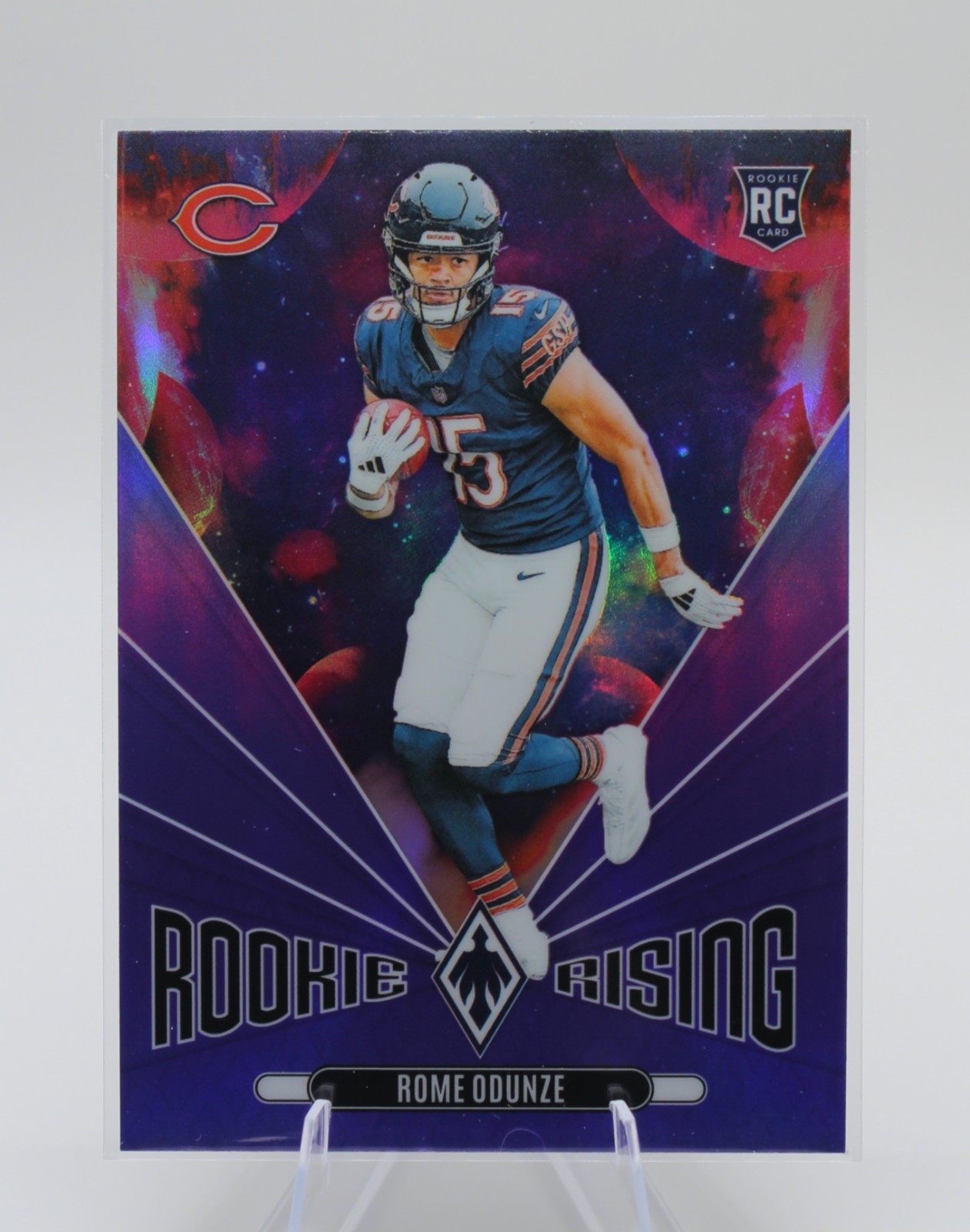 2024 Panini Phoenix Rome Odunze Rookie Rising #RR-ROE Purple RC Chicago Bears