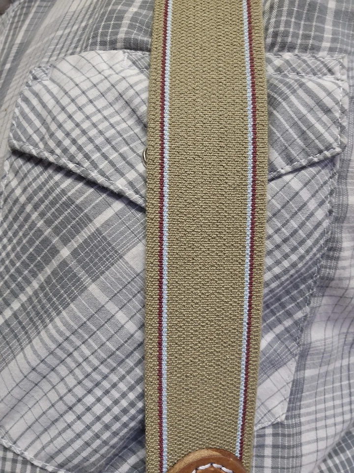 Gancho para cinturón para hombre espalda en Y cuero elástico tirantes occidentales muy ajustables Foto 3 de 4