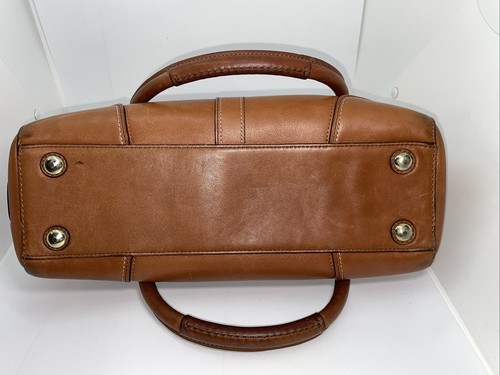 Coach Hampton Acorn Brown Leather Carryall Satchel Bag - Picture 8 of 11