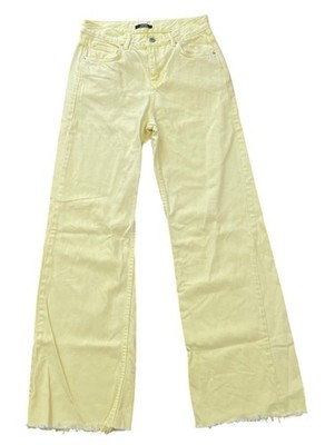 Parfois Womens Yellow Denim Jeans Size M  Boho Casual Relaxed