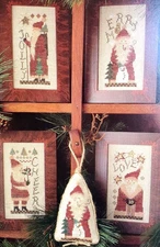 Homespun Elegance Cinnamon Stick XV SANTA'S A PLENTY I #173 Samplers & Ornament