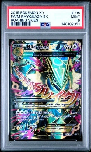 New Listing2015 POKEMON XY ROARING SKIES #105 FA/M RAYQUAZA EX ROARING SKIES PSA 9