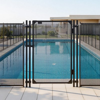 Uimoso Pool Fence Gate  4 x 2.5 ft Self-Closing Removable for Inground Pools
