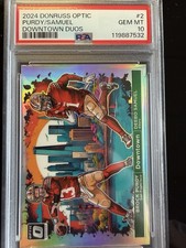 2024 Panini Donruss Optic - Downtown Duos Deebo Samuel Brock Purdy #2 PSA 10