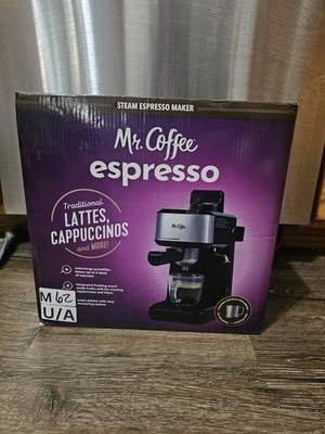 Mr. Coffee 4-Shot Steam Espresso Machine Cappuccino Maker, Latte Maker