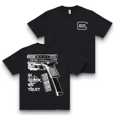 Fashion Designer TShirts Graphic Tees with Glock Gun Culture Firearm Enthusiast-