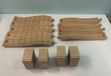 Wooden Railway System Compatible Track Pieces Ramp Inclines and Supports Lot