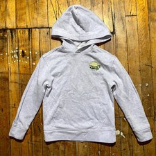 Old Navy Hoodie Kids Medium Gray Fleece Long Sleeve Kangaroo Pocket Pullover