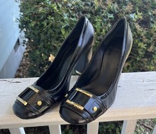 Tory Burch Womens MEREDITH Black  W/ BUCKLE Shoes 9 M
