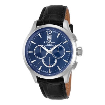 S. Coifman Heritage Men's Blue Dial Swiss Quartz Watch SC0121