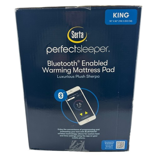 Serta Perfetto Sleeper Bluetooth Abilitato Riscaldante Materasso Pad King - Foto 1 di 9