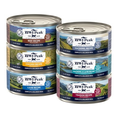 Peak Wet Cat Food Variety Pack - Beef, Chicken, Lamb, Mackerel & Lamb, Macker...