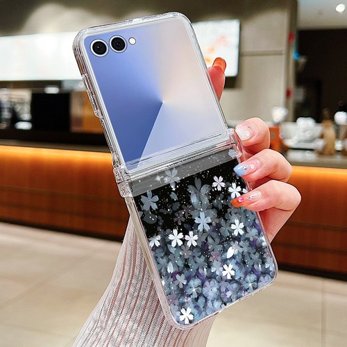 Hülle für Samsung Galaxy Z Flip7 Z Flip6 Flip5 4 3 Klarer Blumenfisch Hard Cover - Bild 37 von 41