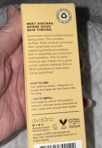 Avatara Kombucha The Simple Shield Face Moisturizer SPF 30 Exp 12/25 - 第 3/6 張圖片