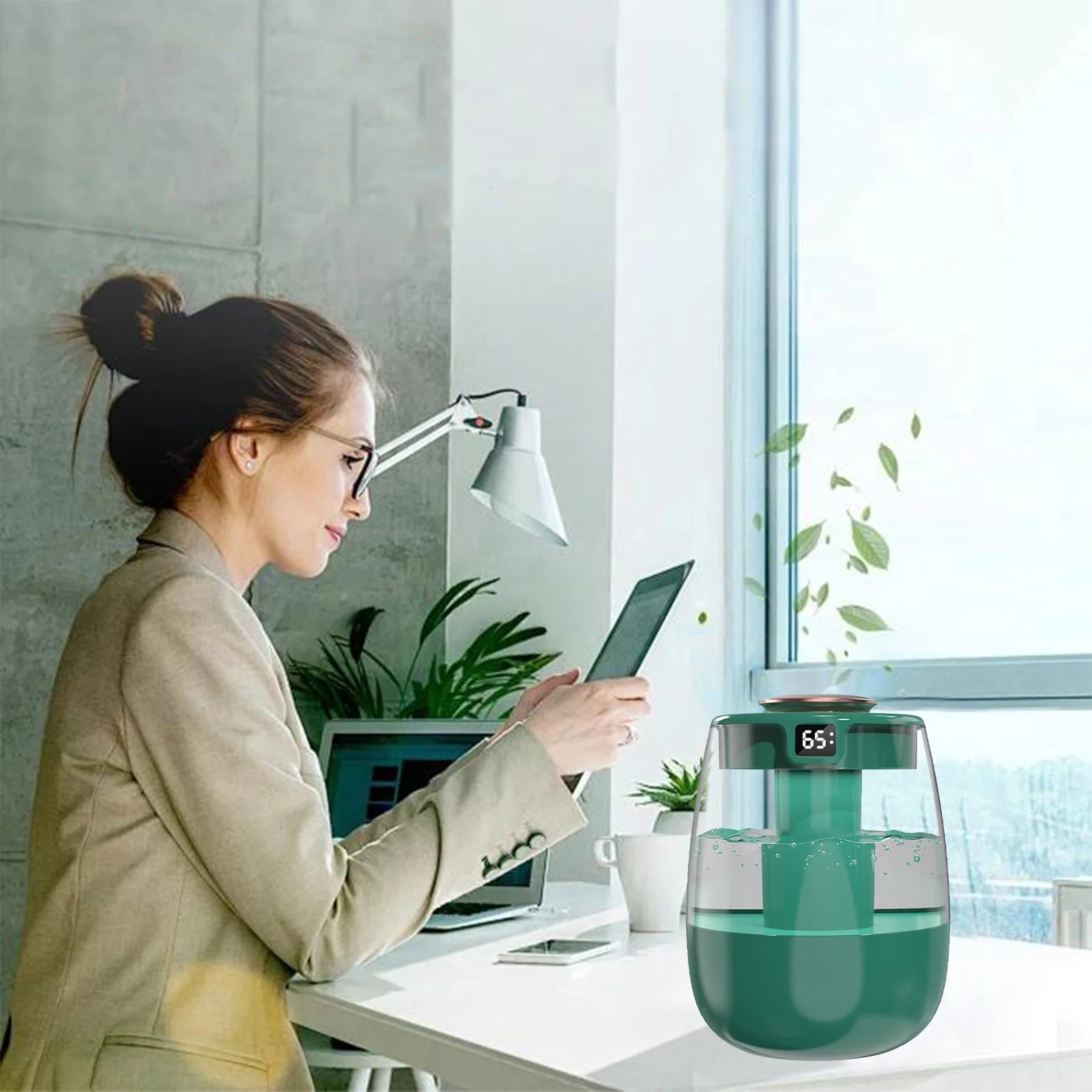 2.2L Humidifiers Ultrasonic Warm & Cool Mist LED Humidifier Top Fill ...