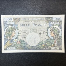 France - Billet 1000 Francs Commerce & Industrie 29/6/1944 SPL / AU [BFR204]