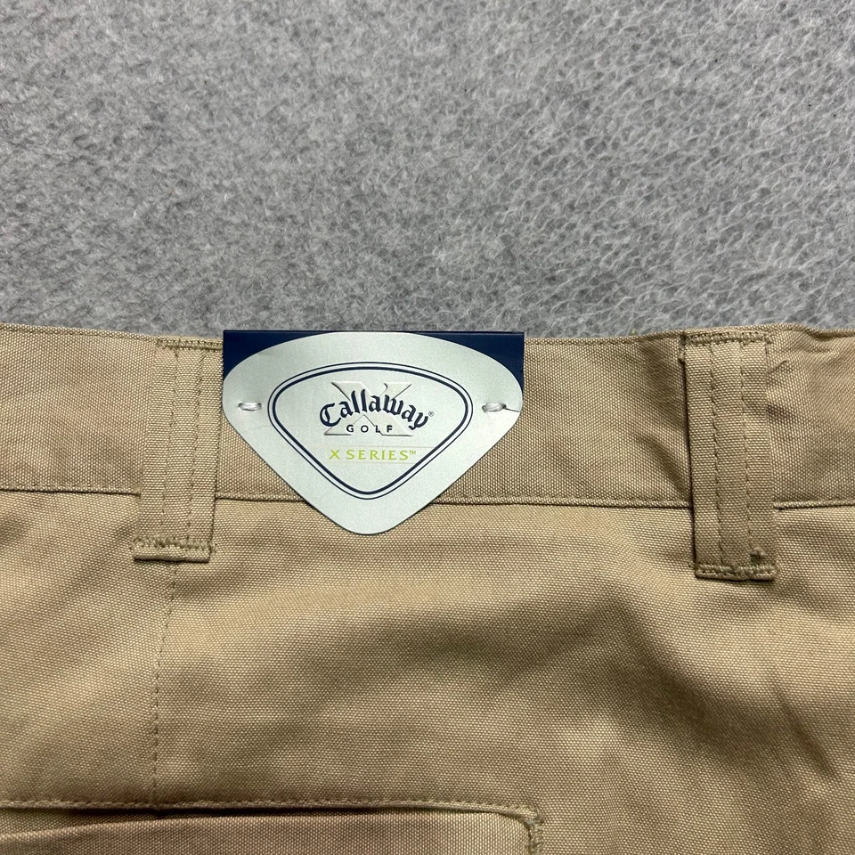 Pantalones Cortos de Golf Callaway Serie X para Hombres 44 Caqui 8" Plisados Ligeros Informales Foto 3 de 4