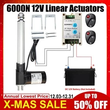 6000N /1320lbs Electric 12V Linear Actuator W/ Wireless Controller Heavy Duty DO