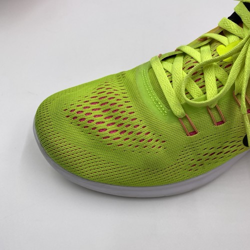 Nike Free Run Olympic Volt Green Pink Womens 9 Running Shoes Gym 844630-999 - Picture 14 of 17