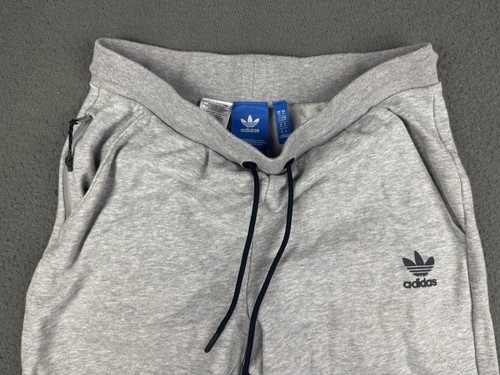 Pantalones de chándal Adidas para hombre medianos M grises deportivos mezcla de lujo bolsillos con cremallera pantalones deportivos - Imagen 3 de 17