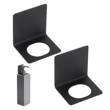 2 Pcs Soap Bottle Dispenser Holder Wall Mount, Shampoo Dispenser Holder, Black