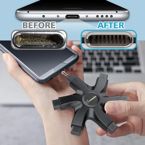 Kit de limpieza para iPhone Limpiador de puertos, herramienta de reparación y restauración negro sombra Foto 4 de 4