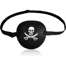 Pirate Eye Patch Adjustable Reusable for Halloween Costume Skull Crossbone