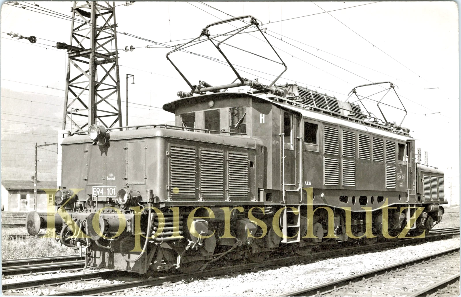 Foto - BBÖ E94 101 in Bludenz 1949, Zell - Bild 1 von 1