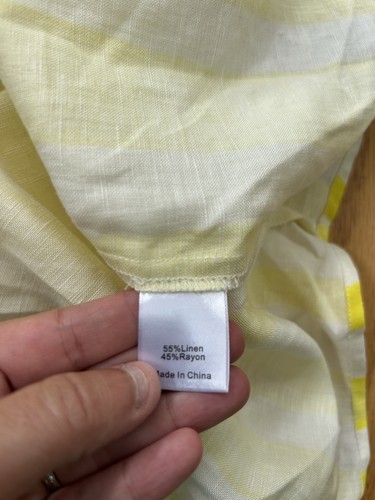 NWT Tuckernuck x Cameran Eubanks Wimberly Yellow Cabana Striped Dress Size XL - Picture 7 of 7