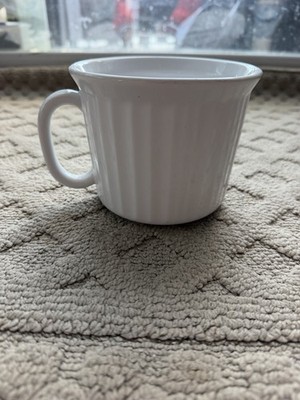 Classic Corning Ware Stoneware French White 20oz. Soup Mug With Handle No Lid
