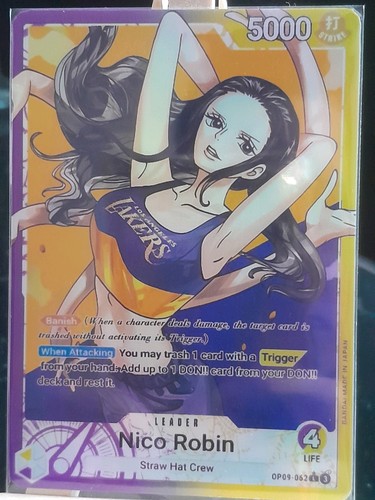 Nico Robin Personalizado OP09-62 L Lakers Eng Juegos de Cartas de Una Pieza OPTCG Holo - Imagen 6 de 10
