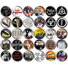 Led Zeppelin 1" Pinback Buttons 70s 80s Classic Rock Retro Music Band 30 Pins