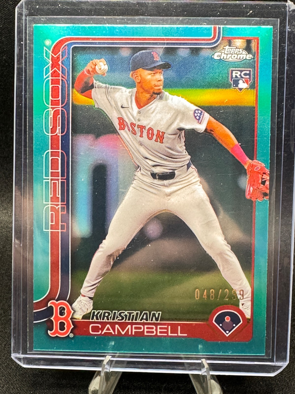 2025 Topps Chrome Teal Refractor 194/299 Kristian Campbell #171 0l44