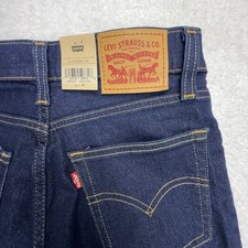 Levis 724 High Rise Slim Straight Jeans Dark Wash Indigo W26 L34 NWT 188830011