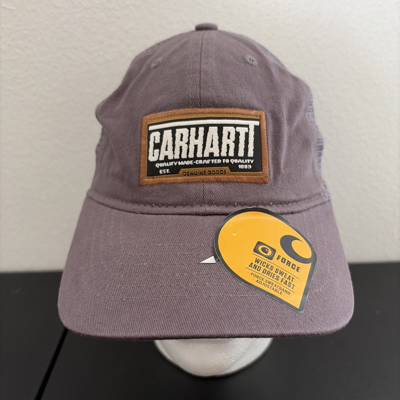 Carhartt Force Trucker Hat Mesh SnapBack Adjustable Logo Baseball New Grey Brown