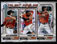 2021  Bowman #TP-BAL Rylan Bannon / Adley Rutschman / Yusniel Diaz RC 0401D