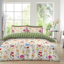 Delphie Duvet Cover Floral Multicolor Reversible Bedding Set With Pillow Case