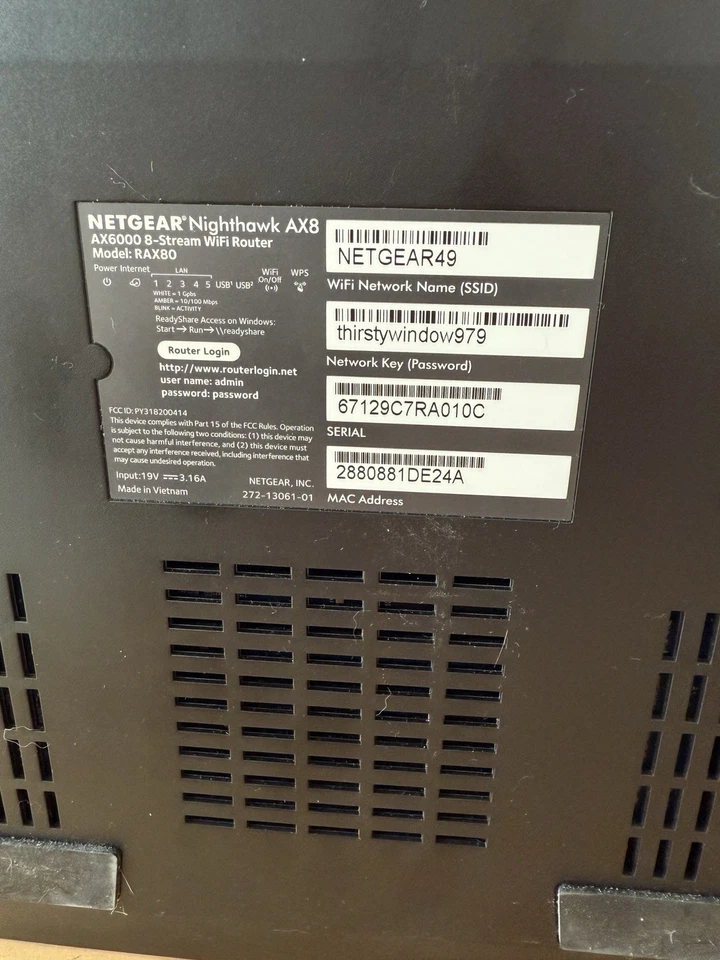 NETGEAR Nighthawk AX8 AX6000 8 Stream WIFI Router RAX80 Tested Works - Image 3 of 3