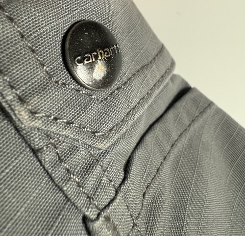 Carhartt Shorts Mens 30x10 Rugged Flex Relaxed Fit Canvas Ripstop Gray Utility - Picture 10 of 13