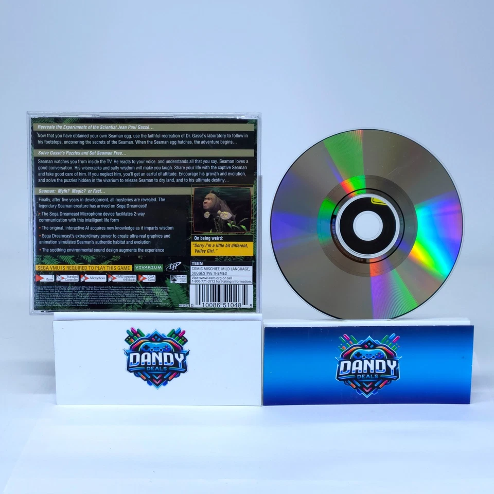 Seaman com caixa + peça de microfone - adaptador Vmu sem microfone - Sega Dreamcast - Imagem 3 de 4