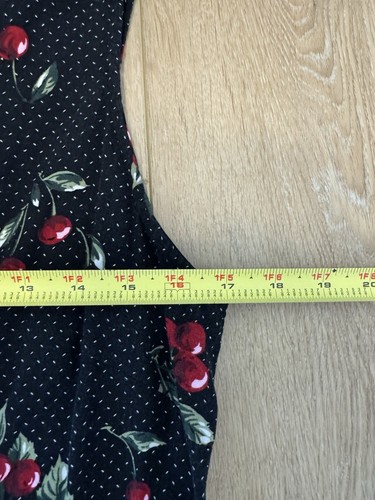Jonathan Martin Vintage 90s Collared Buttons Front Polka Dot Dress w Cherries 7 - Bild 8 von 11