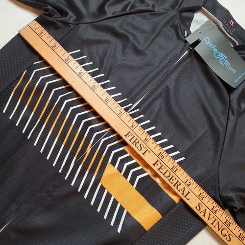 Cycle-Run Black/Orange Full Zip Long Sleeve 100% Polyester Shirt Women's Size XS - Picture 4 of 5