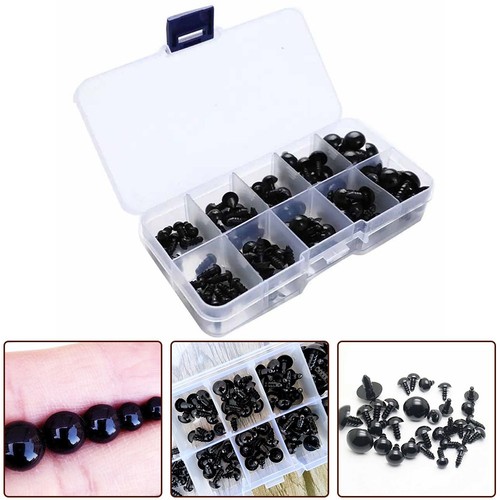 100pcs Assorted Plastic Safety Eyes for Dolls Make Your For Toys Stand Out - Picture 12 of 14
