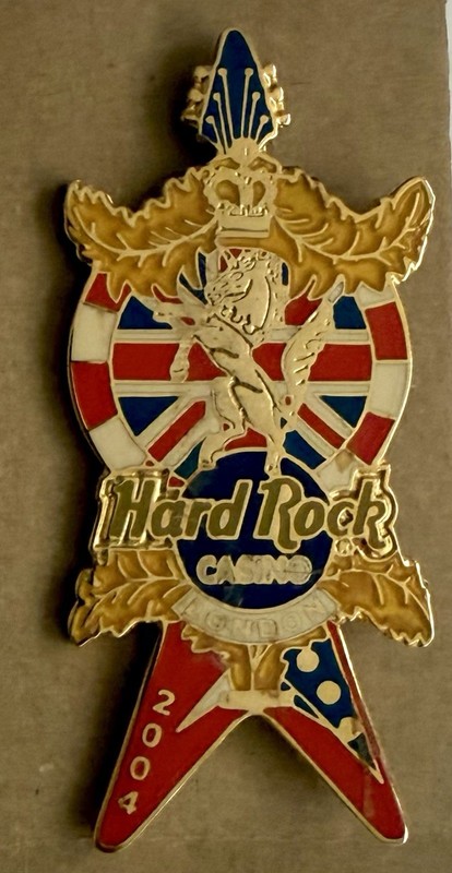 Hard Rock London Casino Royal Guitar w Unicorn Pin