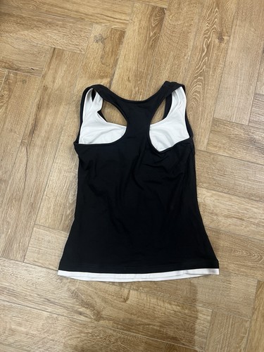 Pineapple Dance Studio Vest, Double Layered, Black/White, Size 10, Cotton - Picture 4 of 6