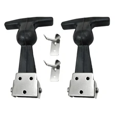 Stainless Steel Hood Catch Rubber Drawer Latch T Handle 2pcs Like-minded