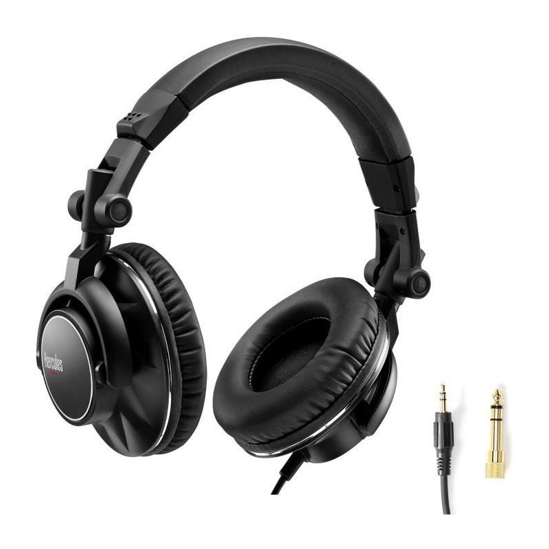Casque DJ Hercules HDP DJ60 circum-aural noir avec câble unilatéral