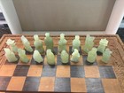 vintage jade chess set, 32 pieces, board included — photo 2